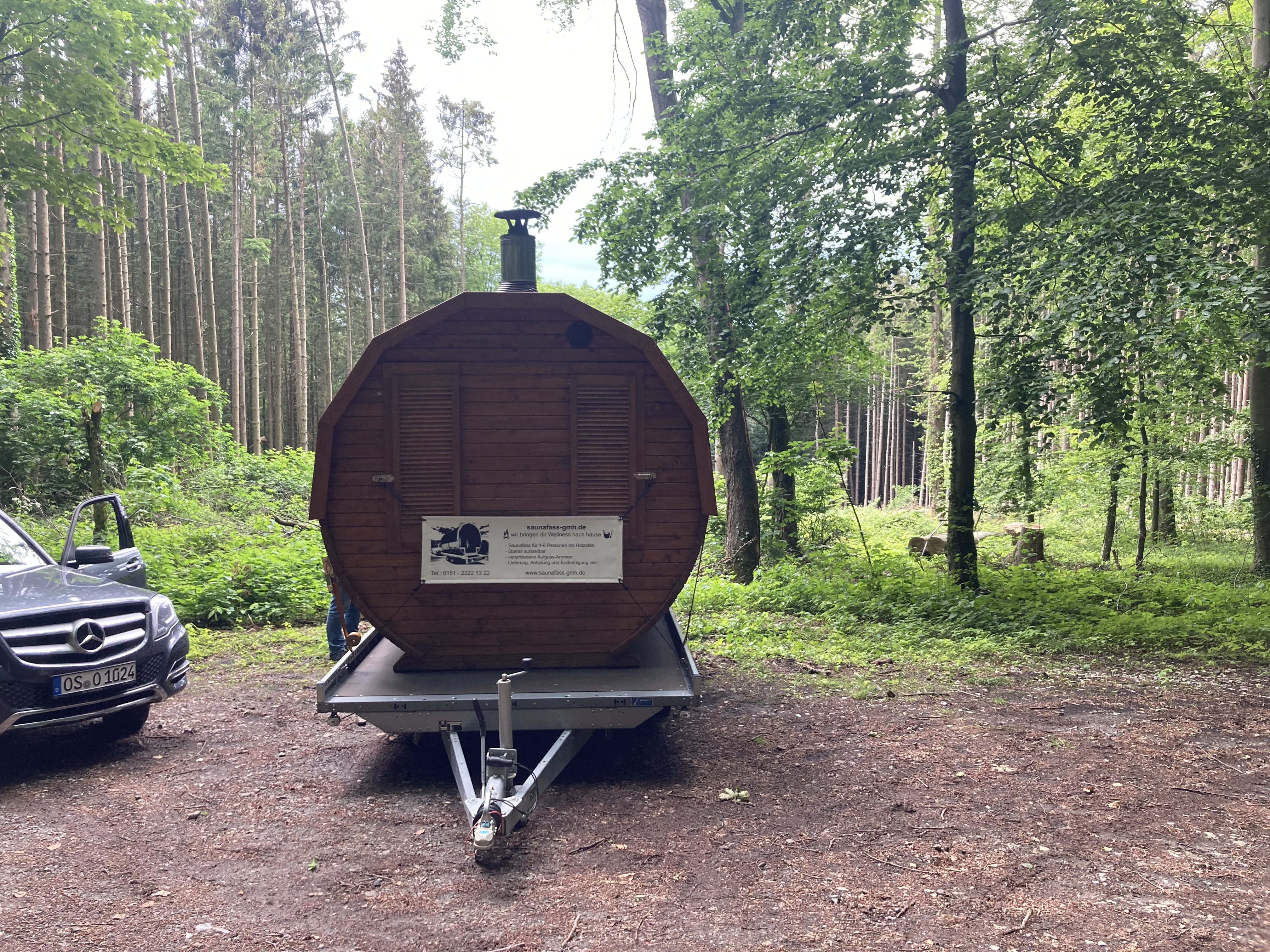Saunafass im Wald